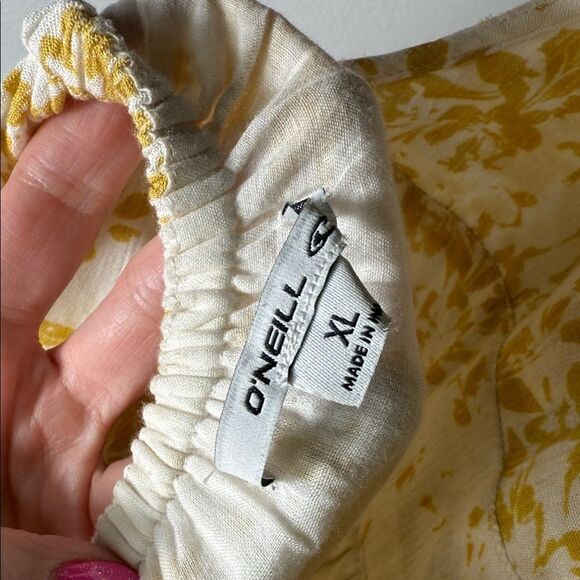 O’Neill Andre Mustard Yellow Floral Print Halter Dress - Picture 8 of 10